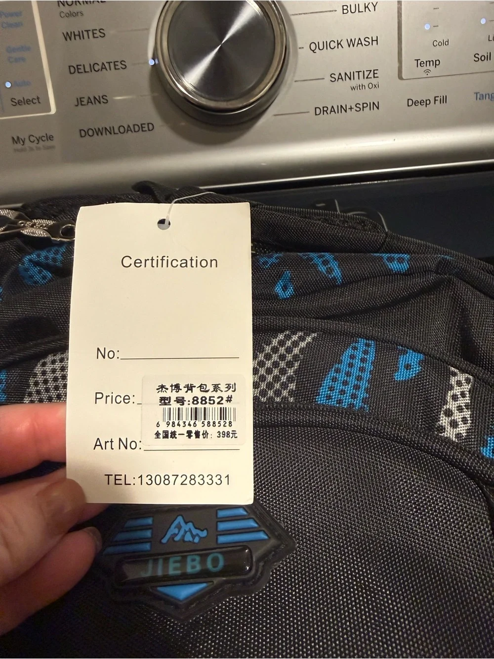 Kids Black & Blue Multi-Pocket Backpack